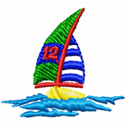 Boats Embroidery Design 9